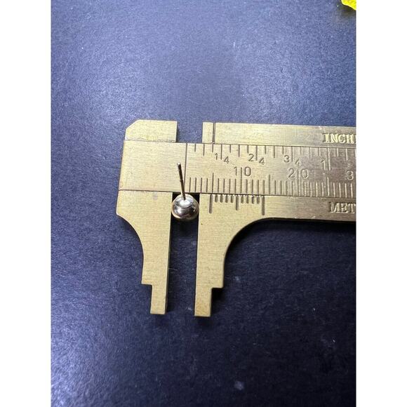 14k Yellow Gold Polished 3mm Ball Post Earrings - Picture 6 of 11